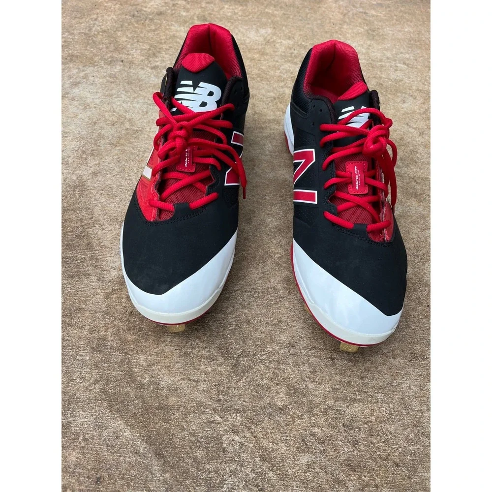 New Balance Low 4040V3 Meatl Baseball‎ Spikes Mens 16 Black Red L4040BR3